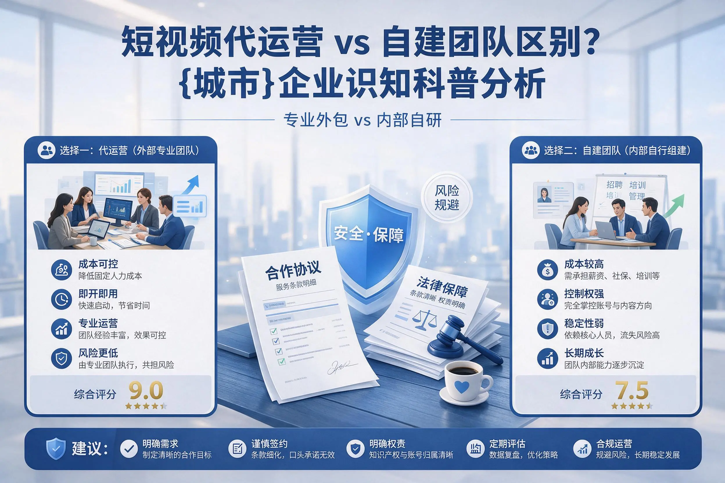 短视频代运营与自建团队区别？保山企业认知科普分析
